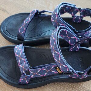 Teva Women's Black and Pink Sandals